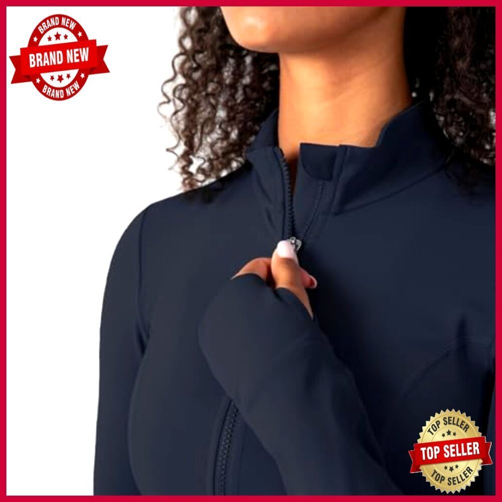 Women's Ultraluxe Full Zip Active Jacket with Thumbholes 4-Way Stretch - Picture 2 of 7